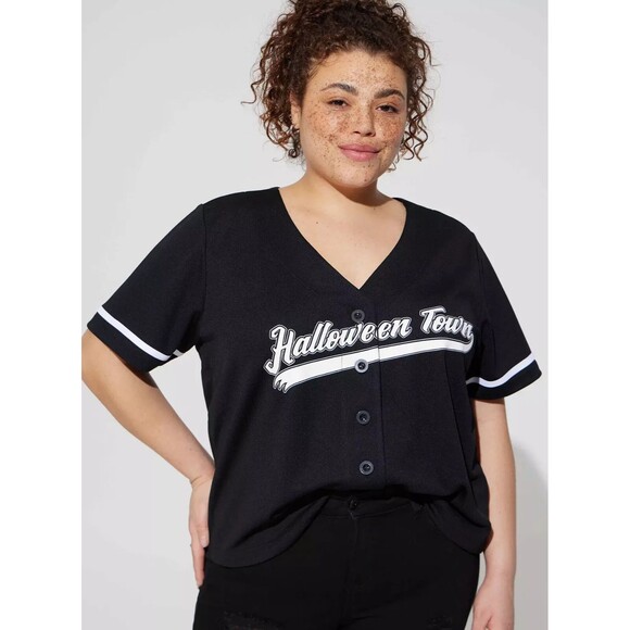 Torrid Disney Nightmare Before Christmas Halloween Town Jersey 5X 28 Plus EUC - Picture 3 of 5